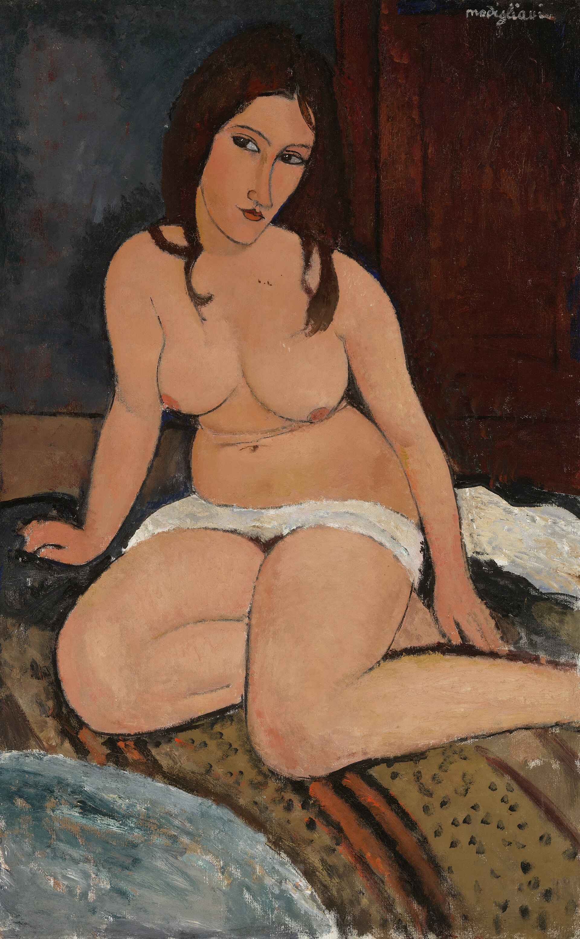 Imagem de referência de Nua Sentada, descrito nos dados abertos como pintura de Amedeo Modigliani