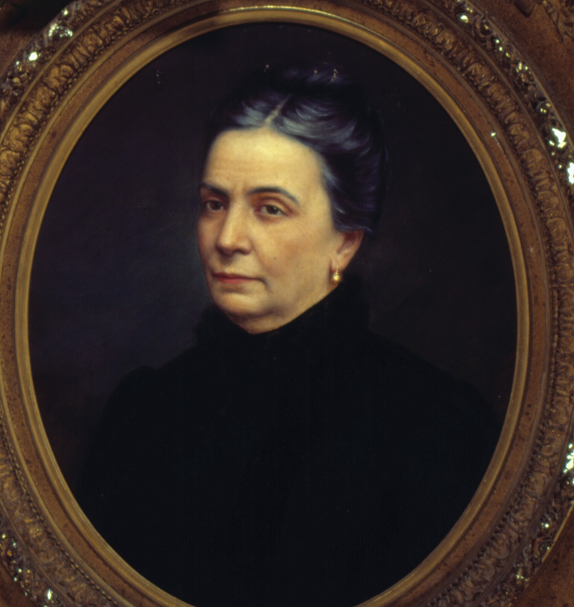 Imagem de referência de Retrato de Francisca Miquelina Pompeu do Amaral, descrito nos dados abertos como pintura de Franco Sá Luís
