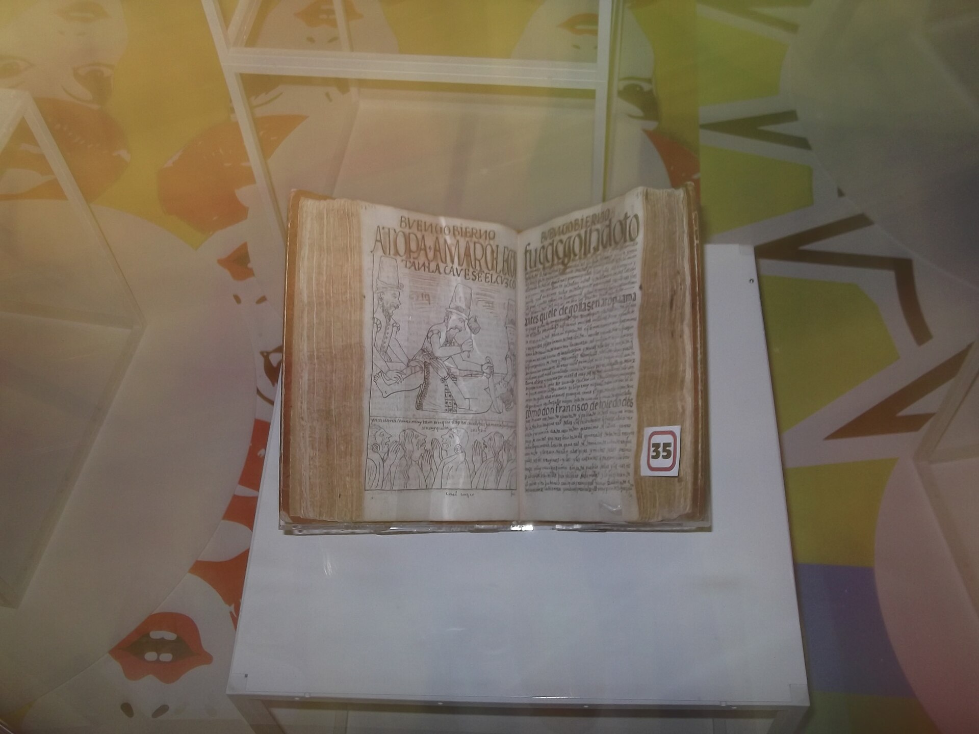 Imagem de referência de El primer nueva corónica y buen gobierno, descrito nos dados abertos como crônica peruana concluída por volta de 1615 por Felipe Guamán Poma de Ayala