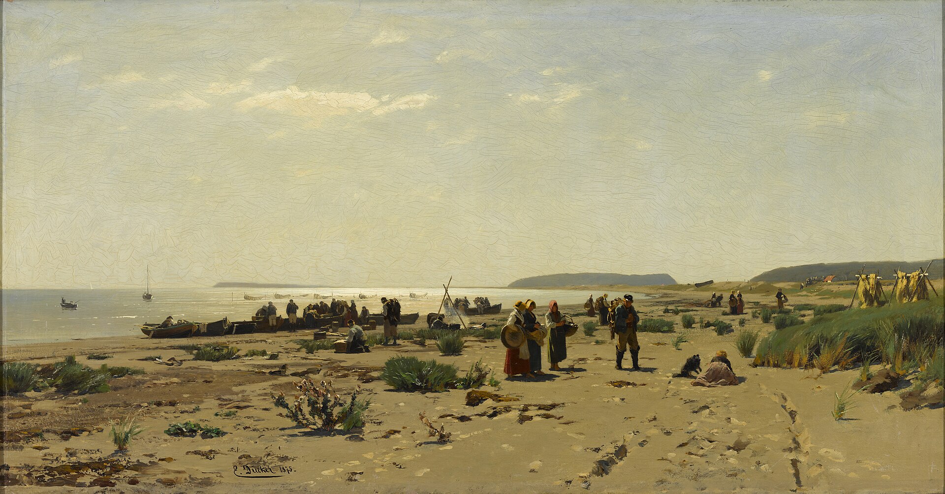 Imagem de referência de Paisagem da costa, descrito nos dados abertos como pintura de Eugen Dücker