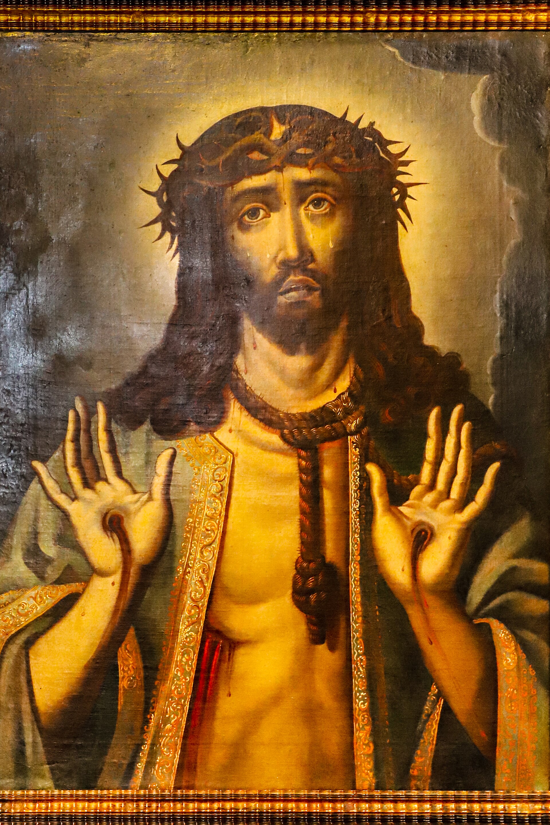 Imagem de referência de Senhor dos Martírios, descrito nos dados abertos como pintura brasileira, séc. XVII