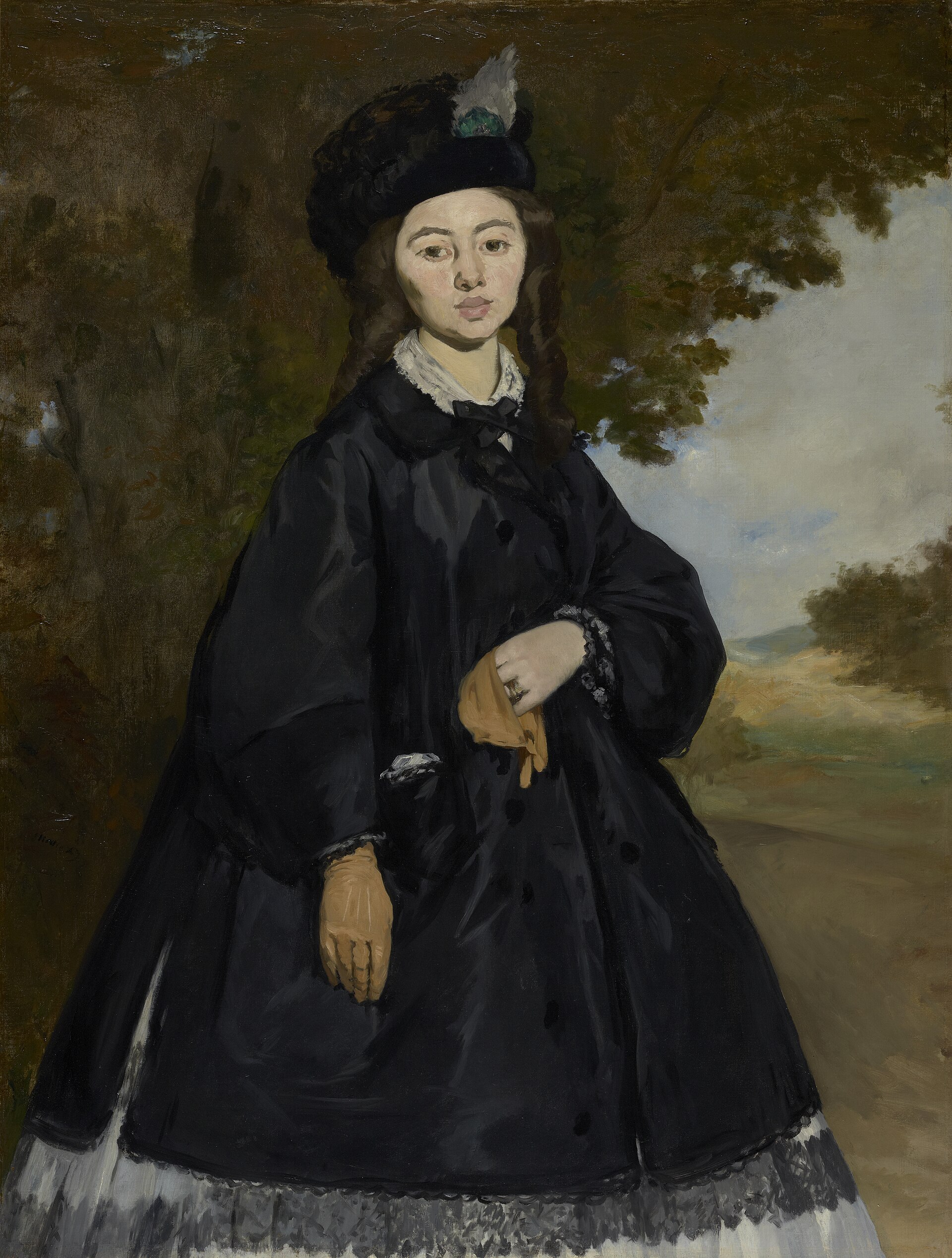 Imagem de referência de Retrato da Madame Brunet, descrito nos dados abertos como pintura de Édouard Manet