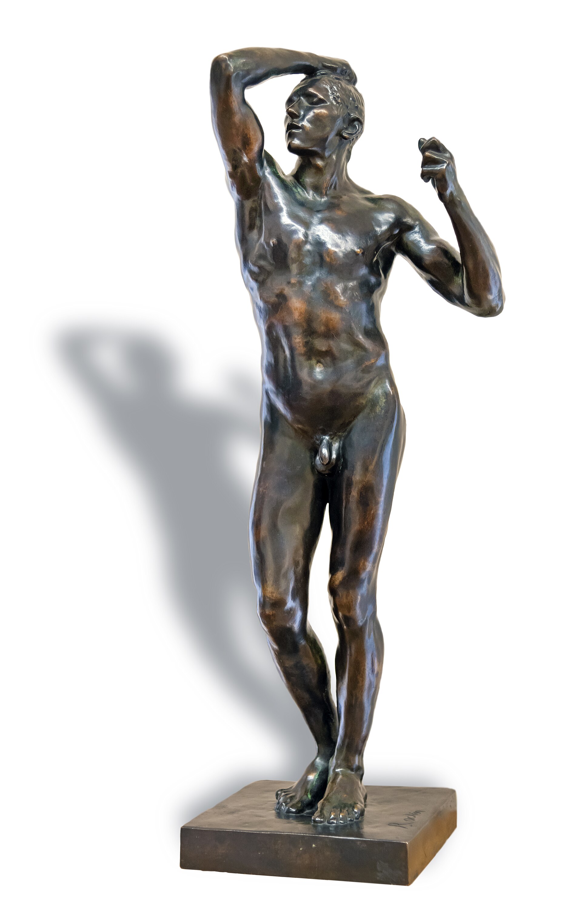 Imagem de referência de A Idade do Bronze, descrito nos dados abertos como escultura, de que existem vários exemplares, de Auguste Rodin