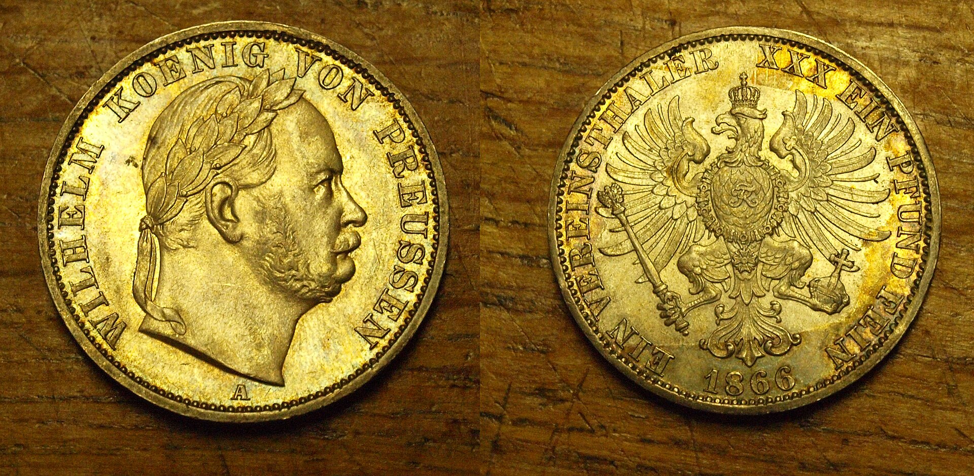 Imagem de referência de Vereinsthaler, descrito nos dados abertos como unidade monetária da maioria dos Estados alemães, bem como da Áustria e de Liechtenstein na segunda metade do século XIX