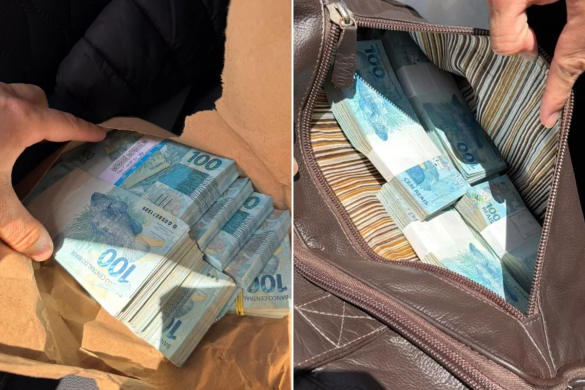 Corrupção eleitoral: PF apreende mochila e pacotes recheados de dinheiro