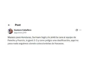 Cansaço, apontam dois e uma preocupação após a dolorosa derrota de Honduras contra Suriname.