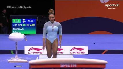 Confira o segundo salto de Rebeca Andrade no Mundial de Ginástica Artística