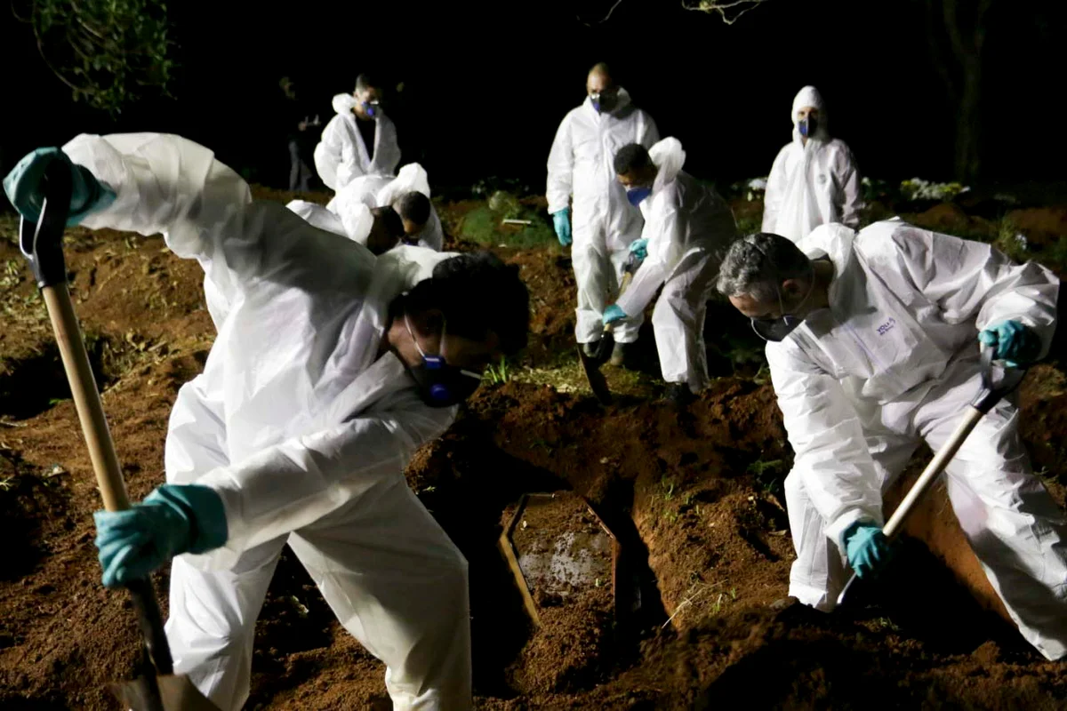mortes pandemia enterro noturno covid 19 cemitério sao paulo 2