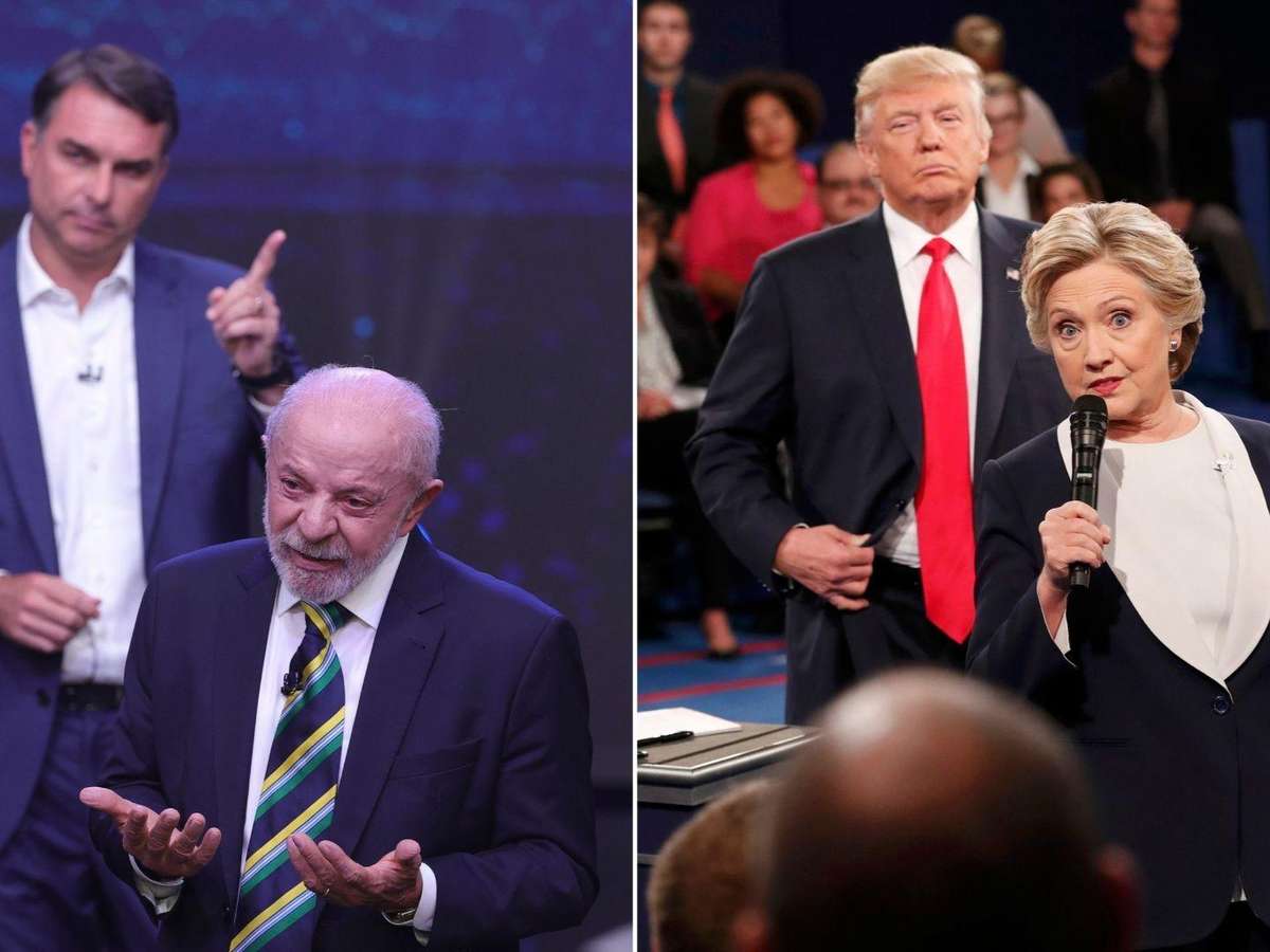 Flávio no debate: a estratégia de presença, intimidação e linguagem corporal que 'imitou' Trump