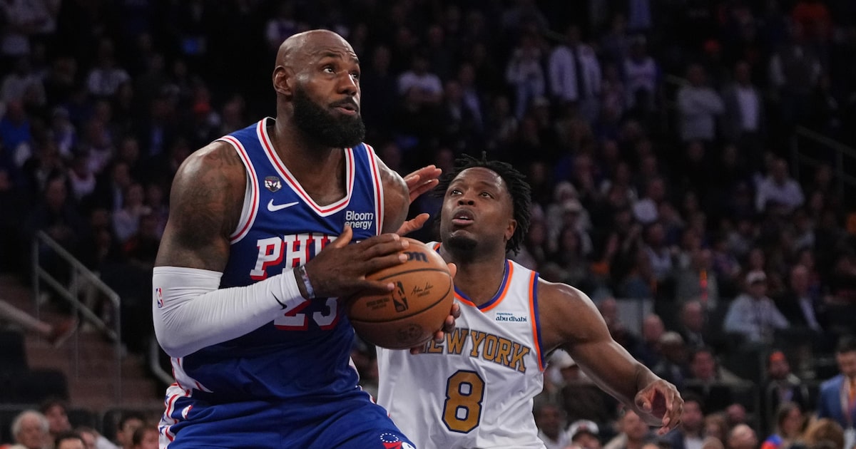 LeBron James marca 14 pontos e Sixers derrotam campeões Knicks na abertura da temporada da NBA