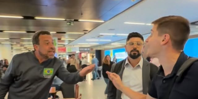 Boulos e Pavanato discutem em aeroporto de Brasília Foto: Reprodução/Instagram/Lucas Pavanato