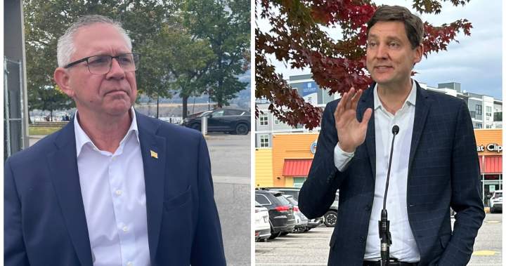 Líderes do BC NDP e dos Conservadores fazem campanha no Okanagan